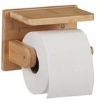 Relaxdays Toilettenpapierhalter mit Ablage, f&uuml;r Handy & Feuchtt&uuml;cher,