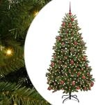 vidaXL K&uuml;nstlicher Weihnachtsbaum Gr&uuml;n 180 cm PVC und Metall, Stylischer