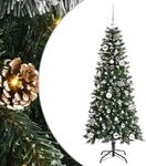 vidaXL K&uuml;nstlicher Weihnachtsbaum mit 150 LEDs mit St&auml;nder Gr&uuml;n 150 cm,...