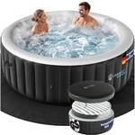 Casaria Aufblasbarer Whirlpool 6 Personen rund &Oslash;200 140 D&uuml;sen