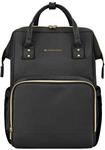 Kikka Boo Damen Siena 2025 Mama Tasche, schwarz / gold, N&uuml;tzlich