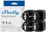 Shelly Plug M Gen3 Schwarz - WLAN & Matter Smarte Steckdose, Leistungsmessung,...