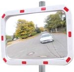 Verkehrsspiegel rechteckig 60x40cm mit Reflektoren wetterbest&auml;ndig...