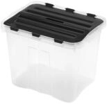 Heidrun DRAGON BOX, MIT GETEILTEM DECKEL - Flip-Top Aufbewahrungsbox, Schwarz,...