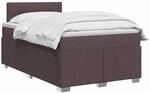 vidaXL Boxspringbett mit Matratze Dunkelbraun 120 x 200 cm Stoff, Moderner...