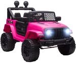 HOMCOM Kinder Elektroauto 12V 2,4G Fernbedienung f&uuml;r Kinder 3-6 Jahre Rosa