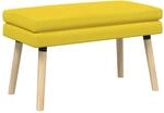 vidaXL Doppellagige Bank Helles Gelb 80 x 40 x 47 cm Stoff
