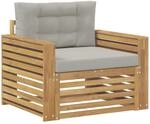 vidaXL Outdoor-Sofa Polyester Braun und Hellgrau