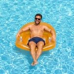 Luftmatratze Matratzenstuhl Schwimmsessel Schwimmliege 104x102cm Orange