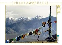 CALVENDO Puzzle Gebetsfahnen vor dem Himalaya | 1000 Teile Lege-Gr&ouml;&szlig;e 64 x 48 cm