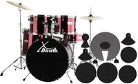 XDrum Semi 22" Standard Schlagzeug Lipstick Red - 22" BD, 12" TT, 13" TT, 16"...