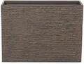 Moderner Blumentopf Dunkelbraun 29x70x50 cm rechteckige Form Steingemisch Edessa
