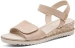 Tamaris Damen Keilsandalen, Frauen Sandalen,TOUCHit-Fu&szlig;bett,Champagne,Chili