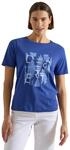 Cecil T-Shirt mit Rundhals und Frontprint deep River Blue L