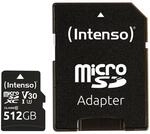 Intenso Professional 512GB MicroSDXC Speicherkarte, UHS-I U3 V30, 4K Video