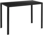 [en.casa] Esstisch 105x60x75cm Tischplatte aus Glas Schwarz