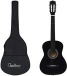 vidaXL Klassikgitarre f&uuml;r Anf&auml;nger mit Tasche Schwarz 3/4 36"