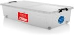 BigDean 4x Unterbett Aufbewahrungsbox 32 L luftdicht & mit Rollen