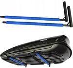 QLS Dachbox Wandhalterung 82 cm aus Stahl zur Aufbewahrung von Dachkoffer blau