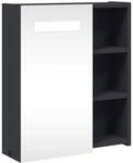vidaXL Spiegelschrank mit LED-Beleuchtung Grau 45x13x52 cm