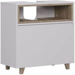 Vicco Waschbeckenunterschrank Elnor, Wei&szlig;/Eiche, 60 x 61 cm
