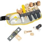 small Foot Werkzeugg&uuml;rtel Miniwob, verstellbar und mit Werkzeugen aus Holz, f&uuml;r