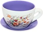 Dekohelden24 Blumentopf, Pflanztasse, Pflanzk&uuml;bel, Pflanzgef&auml;&szlig;, Blumenk&uuml;bel,