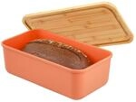 bremermann Brotkasten mit Bambus-Deckel, Brotbox mit Schneidebrett, Brottopf