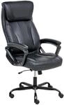 Beliani Chefsessel Kunstleder schwarz gepolstert verstellbar drehbar ergonomisch