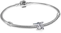 PANDORA Damenarmband Starterset Silber Funkelnder Blauer Absolventen-Hut 