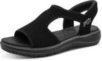 Jana Damen Wedge/Plat Sand BLACK 36