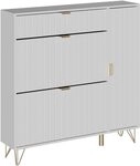 Vicco Schuhschrank Helge, Wei&szlig;, 108 x 107.5 cm | zur Aufbewahrung und...