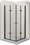 i-flair Duschkabine Emma 100x120 H&ouml;he: 190 cm, Eckkabine mit Faltt&uuml;ren in...
