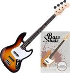 Rocktile Fatboy II SB E-Bass Sunburst Set inkl. Schule, Jazz-Style E-Bass