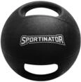SPORTINATOR&reg; Training's Medizinball in grau/schwarz, mit Gewichtsangabe auf dem