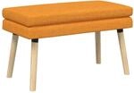 vidaXL Doppellagige Bank Dunkelgelb 80 x 40 x 47 cm Stoff