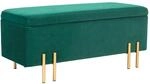 HOMCOM Sitzbank mit Stauraum Truhenbank Bettbank 100 x 40 x 42 cm Gr&uuml;n
