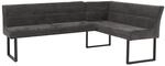 Mendler Eckbank HWC-O81, Chenille &Ouml;ko-Tex Metall, 210x159cm - dunkelgrau