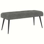 vidaXL Bank mit Knopfheftung Dunkelgrau 110 x 40 x 46 cm Samt