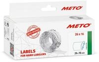 Meto Preisauszeichner Etiketten (26x16 mm, 6.000 St&uuml;ck, wei&szlig;, tiefk&uuml;hl permanent,
