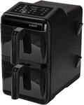 MPM Air Fryer Hei&szlig;luftfritteuse 2 Kammern XXL 12 L &Uuml;bereinander 3000 W