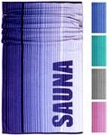 Lashuma gro&szlig;es Saunahandtuch 85x200 cm, Oslo XXL Saunatuch in Blau