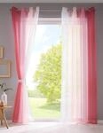 Gardinen 2er Pack Farbverlauf Rosa HxB 175x140 cm &Ouml;sen &raquo;Modena&laquo;