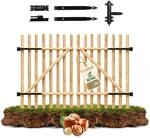 Floranica Zauntor Haselnussholz Gartentor f&uuml;r Staketenzaun H&ouml;he 115 cm x 100...