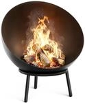 blumfeldt Fireball 66 cm Feuerstelle &ndash; Stahl-Feuerschale mit kippbarem