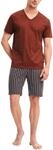 CALIDA Cotton Special Kurz-Pyjama Herren Brick red 56