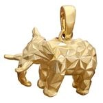 trendor Elefant-Anh&auml;nger Origami-Style 925 Silber Vergoldet 31061