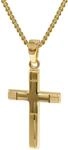 trendor Kreuz-Anh&auml;nger Gold 333 mit goldplattierter Halskette 35751 |...