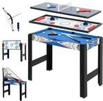 SPORTNOW Multigame Spieltisch 5-in-1-Tisch 91 x 45,5 x 76 cm Schwarz+Blau