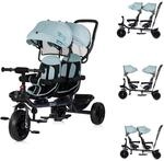 Chipolino Zwillingsdreirad Hip Hop, Zwei Kinder, bis 40 kg, Sitze 360&deg; drehbar